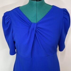NWT DKNY Blue Knot Front Dress Size 14